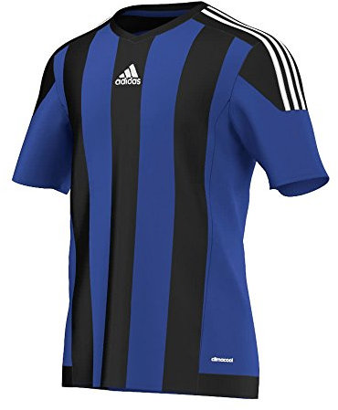 adidas Kinder Striped 15 Trikot, Blau (Bold Blue/Black/White), 164
