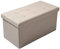 WOLTU Tabouret Banc de Rangement en Lin,Pouf Pliable Cube Coffre de Rangement 76x37,5x38cm,Beige