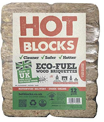 Hotblocks Wood Briquettes 12pk