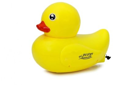 JAMARA 410110 RC Water Animals 2,4GHz Ente-mit Sicherheitsfunktion Schiffsschrauben drehen Sich nur im Wasser, 2 Antriebsmotoren, einfach zu steuern, gelb
