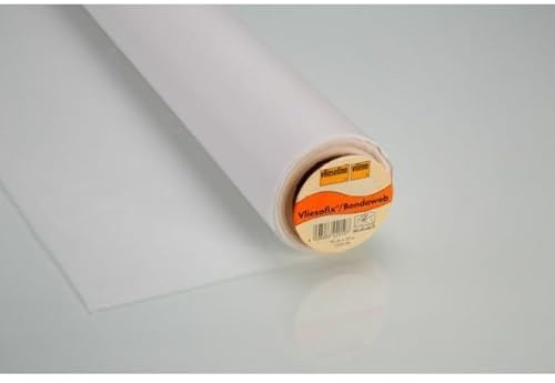 Vlieseline Vliesofix Klebeweb auf Trägerpapier - Zeichenhilfe und Bügelhilfe zugleich zum Verbinden von Stofflagen z.B. Applizieren Basteln Reparieren (0,45 x 5 m)