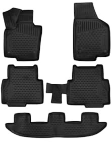Element 3D Gummimatten Set passend für SEAT Alhambra/VW Sharan | Mk2 | 2010-2020 | 5-Teilig | 100% passgenaue Auto Fußmatten, robuste Universal Fußmatte Auto, Gummimatten Auto