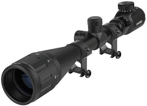 Feyachi RFS-21 Cannocchiale da puntamento 6-24x50 mm con ottica illuminata rossa e verde Cannocchiale con reticolo a telemetro