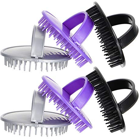 FRCOLOR 6PCS Massage Shampoo Brush Scalp Massager Handheld Massager Bath Brush for Dandruff Relief Shower Detangling Scalp