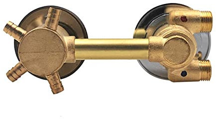 AFUDER Robinets de douche thermostatiques 2/3/4 sortie 10/12.5 cm Intubation en laiton mitigeur robinet température mélangeur contrôle salle de bain