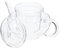 Healvian Teiera in con Infusore, teiera Trasparente, Infusore per Tisane, 250 ML