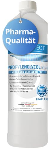 Nanoprotect Propylenglycol 99,7% | 1 kg | Pharmaqualität und Lebensmittelqualität E1520 | Propylenglykol - Made in germany | flüssig