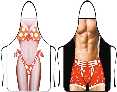 Asgens Lustige Schürze, Grill-Grillschürze für Männer, Küchenchef, der Grillschürzen kocht Weihnachten Geburtstagsgeschenk für Ehemann, Ehefrau, Vater, Mutter, Freunde
