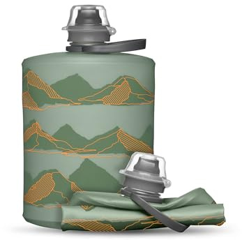 HydraPak Stow (17 oz) – Bouteille d'eau pliable – Bouteille de voyage ultra légère et pliable, flacon souple pour ski, randonnée, vélo ou escalade – Sutro Green