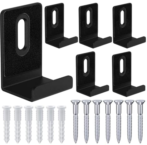 BAGTeck 6 Stück Metall-Spiegel-Clips, 3/4 Breitkanal-Spiegel-Aufhänger-Clips, groß, schwere Halteklammern für Spiegel, mit Schraub-Spiegel-Clips für Wandmontage, rahmenlose Spiegel, Werbetafel,