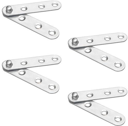 4 Sets of 360 Degree Rotating Stainless Steel Door Pivot Hinges (77mmx16mm)