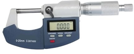 DAISHUJIE Digitale Bügelmessschraube Digitaler Mikrometer, 0,001 mm, 0–25 mm, elektronischer Außenmikrometer mit Skalenlinie, Mikrometermessgerät, Messwerkzeug
