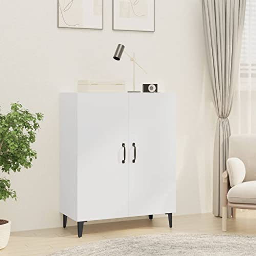 Generisch Sideboard 70x34x90cm Weiß Holzwerkstoff TV-Schrank Küchenschränke Badschrank schmal Wohnzimmermöbel Speisekammer Allzweckschrank Barschrank