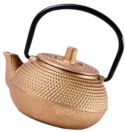 Alipis Small Cast Iron Tea Kettle Vintage Japanese Teapot Miniature Iron Tea Pots Heat Retention and Rustic Style and Tabletop Decoration