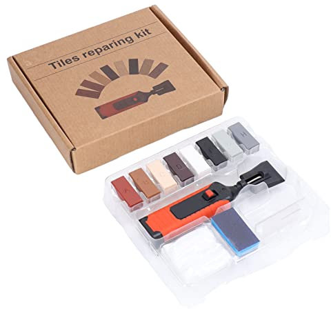 Le kit de réparation de carreaux en céramique comprend un stylo chauffant électrique et 8 blocs de cire idéaux pour réparer les fissures, les copeaux, les lacunes de douche et le