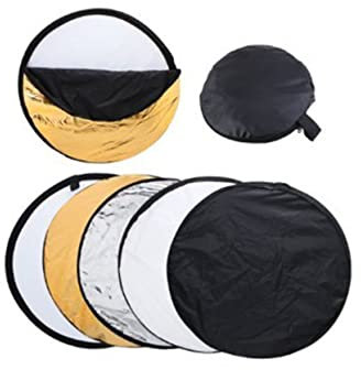 Riflettore Luce Pieghevole per Fotografia Design Rotondo Trasportabile con Effetti Luce Professionali per Studio e Outdoor