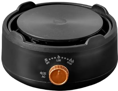 Piastra Elettrica Piccola,Fornello Elettrico Portatile - Piano Cottura Regolabile con Riscaldatore Caffè per Cucina Casa Viaggio Picnic Campeggio
