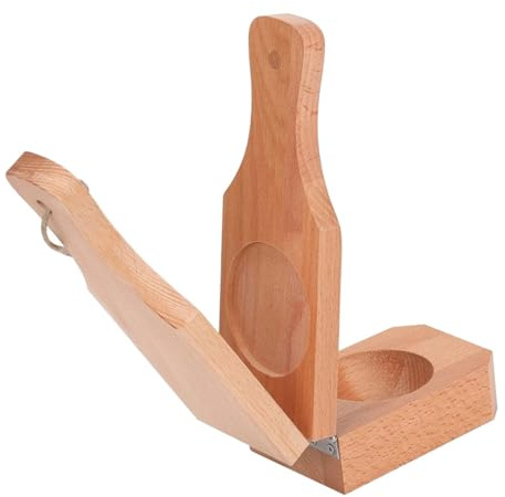 Gatuida Presse-purée Manuel Pliable Bois pour Tostones Plantains et Pommes de Terre Ustensile de Cuisine Robuste avec Surface Lisse et Bords Arrondis pour Préparation Facile et Sécurisée