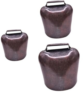 TIDTALEO 2 Pezzi Campanelli per Animali da Fattoria in Ferro Spesso Suono e Forte Medio Decorazione Appesa per Pecore Cavalli Mucche Accessori Agricoli Antismarrimento