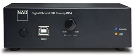NAD PP 4 Digital Phono/USB Preamplifier – MM & MC Turntable and Cassette Deck Support, USB Audio Recording to PC/Mac