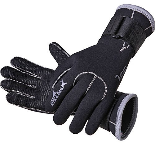 Micosuza Neoprenhandschuhe 3MM Damen Herren Wasserdicht für Tauchen Surf Schnorcheln Neopren Handschuhe Wassersport Tauchhandschuhe
