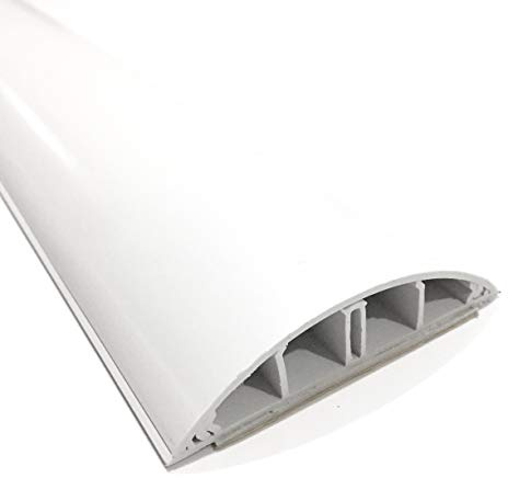 SCOS Smartcosat Bodenkanal, 90x20 mm, 1x2 m, Weiß, selbstklebend | PVC, UV-beständig, Innen & Außen, 1 Stange à 2 m, Made in Germany