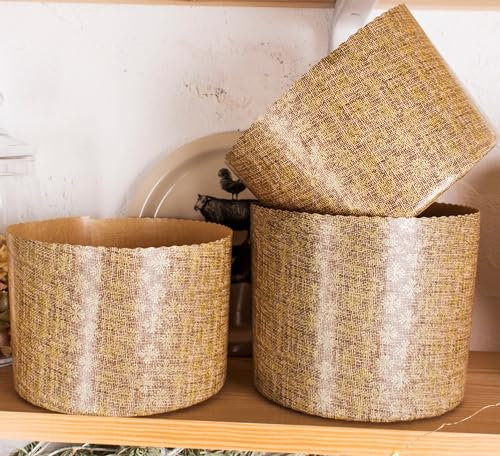 Panettone-Papierform 425 ml, groß, antihaftbeschichtet, B 12 x H 10,2 cm, Osterbrotform, Pascha-Form, Panettone-Backform