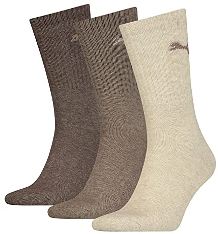 Puma Unisex Crew Socken, Brown, 39-42 EU
