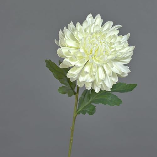 artplants.de Kunstblume Chrysantheme DELPHINA, Creme, 65cm, Ø14cm - Chrysantheme künstlich