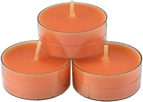 nk Candles 20 dänische Teelichter farbig durchgefärbt ohne Duft (hell-orange)