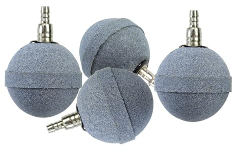 AQUANEAT Pond Air Stone 2 Inch, Long Lasting Aerator Oxygen Diffuser, Air Pump Accessories for Aquarium, Fish Tank, Hydroponics, Ponds and DWC Reservoirs 4 Pack