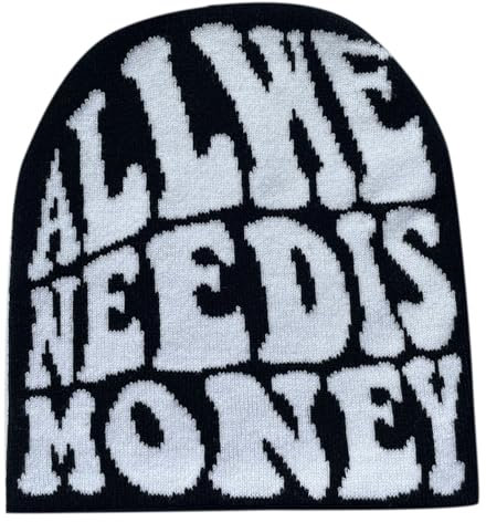 boseucn Y2k Beanie Mütze Herren Damen Teenager Y2k Cap Winter Knit Skater Beanie Mütze Hip Hop Strickmützen Baumwolle Brief Drucken Y2k Beanie Cap Hat Harajuku Fashion Unisex Wintermütze