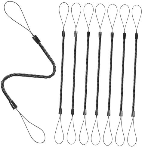 Gadpiparty Stylus Pen Lanyards 8 Pack Elastic Spring Rope Tethers for Touchscreen Pens Anti-Loss Holder for Tablets Office Home Travel