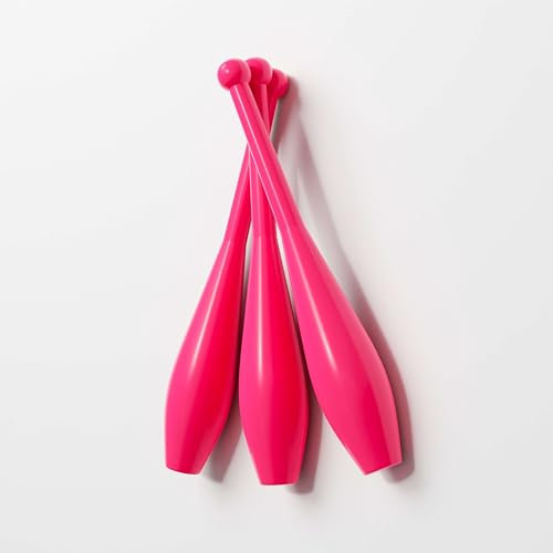 Play Juggling Set aus 3 Einteiligen Jonglierkeulen Prima - Perfekte Balance für Anfänger und Profis - Fuchsia