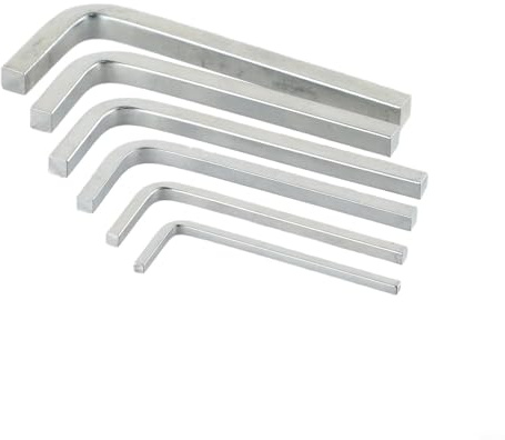 Daaxing Juego de 6 llaves de cabeza cuadrada en forma de L, kit de herramientas de tornillo de apriete, acero al cromo vanadio, juego de llaves de cabeza cuadrada para apretar tornillos cuadrados