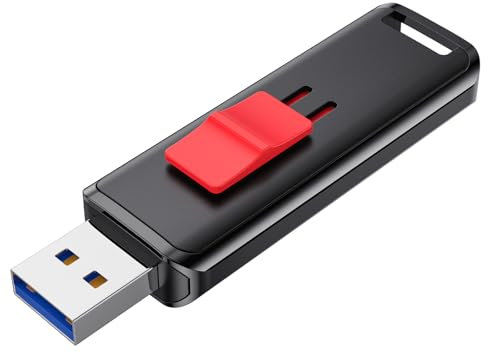 JOIOT 128 GB Memoria USB 3.2, Pendrive Velocidad hasta 450MB/s de Lectura, 128GB Pen Drive USB 3.2 Gen 2, Flash Drive con Diseño Push and Pull para PC Windows Mac OS, Negro