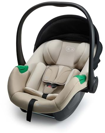 Kinderkraft MINK PRO 2 i-Size 40-87 cm Autositz, Tragesitz von Geburt an Gruppe 0+, verstellbares Kopfpolster, Einlage für die Kleinsten im Lieferumfang enthalten, Beige