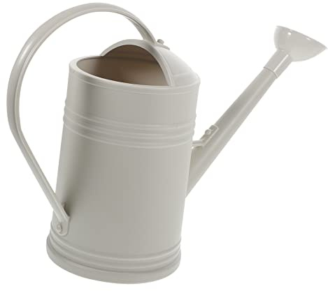Toyvian Regadera De Riego Larga De 1,8l para Jardín y Balcón, Portátil, Color Crema, Boquilla Estrecha para Plantas De Interior y Exterior