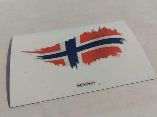Magnete per frigorifero, bandiera Norvegia, aerografo, souvenir, 8 x 5 cm