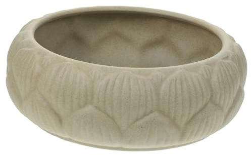 DECOMELODY Maceta de Cerámica Grande para Plantar Narcisos Hidropónicos en Interior, Jardinera Tipo Cuenco de Barro, Recipiente Profundo para Cultivo Hidropónico en Hogar y Jardín