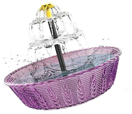 Bagno per uccelli a energia solare facile da installare per esterni con tende ad acqua dinamiche crea un'esperienza tranquilla da giardino per l'osservazione del bagno a energia solare