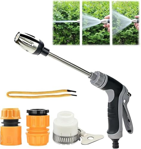 Pressure Washer Gun, Hydro Power Water Jet Cleaner, Adjustable Nozzle Pressure Washer Attachment for Car, Patio, Driveway & Outdoor Cleaning