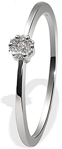 Goldmaid Damen-Ring 585 Weissgold mit 7 Diamanten 56 Pa R4143WG56 Brillanten Diamantring Verlobung