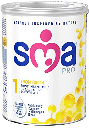 SMA Nutrition PRO First Infant Baby Milk, from Birth, Powder Formula 800 g (Pack of 6)