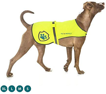 Premium-Hundeweste, reflektierend, hohe Sichtbarkeit, Sicherheitsweste, Laufen, Joggen, Training, 7 kg - 59 kg