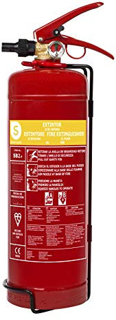 Smartwares FEX-15222 Foam Fire Extinguisher, AB, Including Bracket, BSI Certified, 2 l
