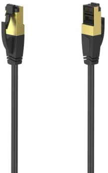 Hama | Cable de Red Ethernet CAT 8 FTP 40 Gbit/s 3 m | Cable de red CAT 8 flexible y sin halógenos, transmisión de hasta 40 Gbit/s con máxima estabilidad, Negro