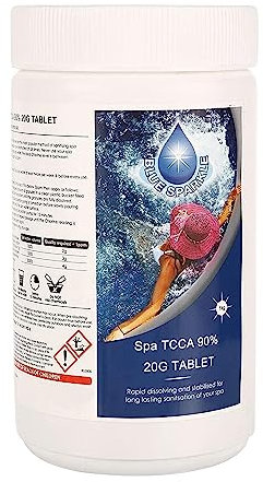 1 Kg STABILISED Chlorine Tablets for Hot Tubs, Swimming Pools, Spas Water Pool Cleaning Slow Release 50 x 20g