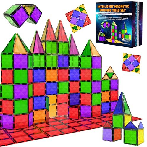 Desire Deluxe Magnetische Bausteine Montessori Spielzeug Geschenke für mädchen & Junge ab 3-7 Jahre – Weihnachten, Geburtstagsgeschenk & Ostergeschenke Magnete Kinderspielzeug