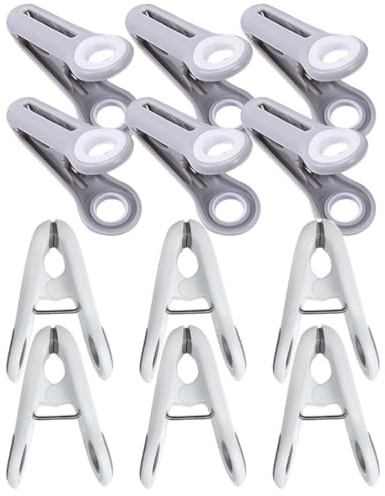Zerodeko Pinces à linge sans traces - Clip fixation couette en plastique et acier inoxydable pour vêtements, serviettes et accessoires de voyage